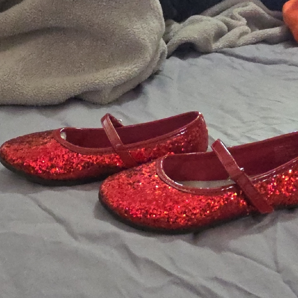 SmartFit Red Glitter Dress Shoes for Kids